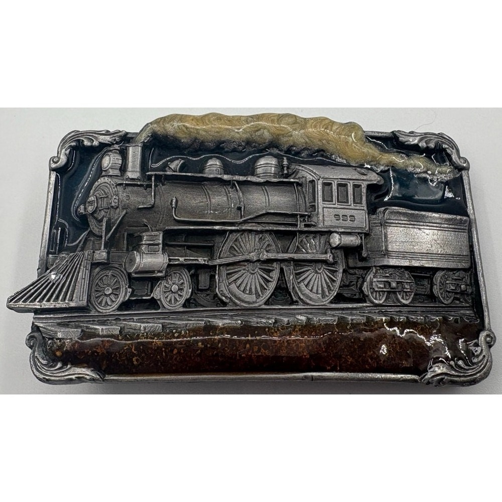 1986 Siskiyou Buckle Co. Steam Locomotive Belt Buckle‎ - Made in USA